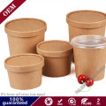 Factory Outlet Price Waterproof Plain Kraft White Food Takeout Container Kraft Paper Bowl
